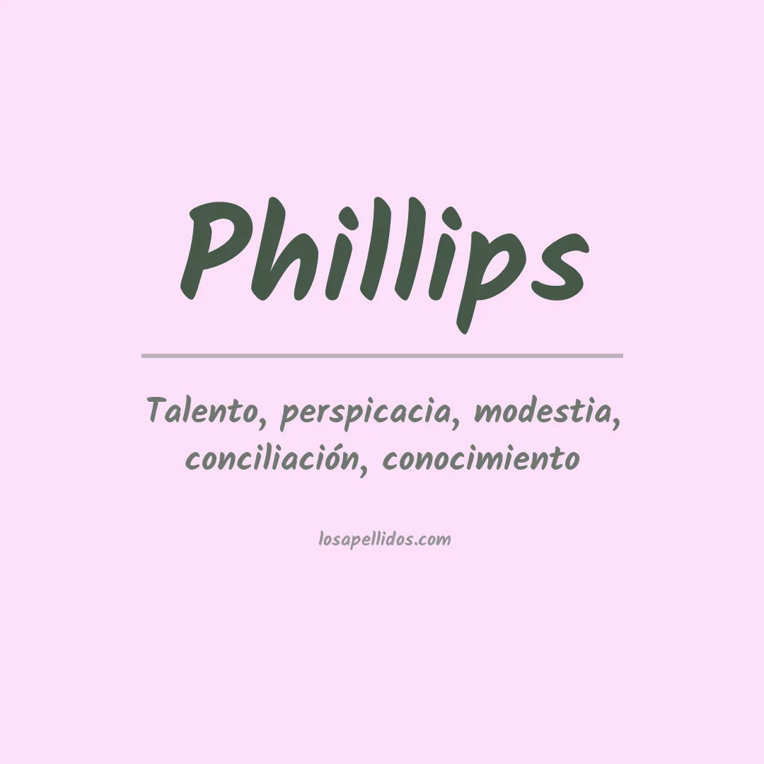 Apellido Phillips