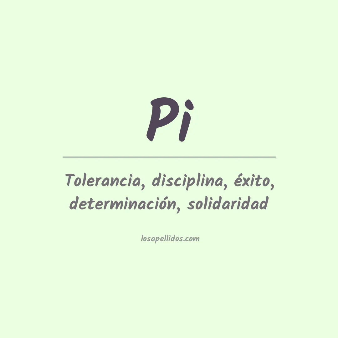 Apellido Pi