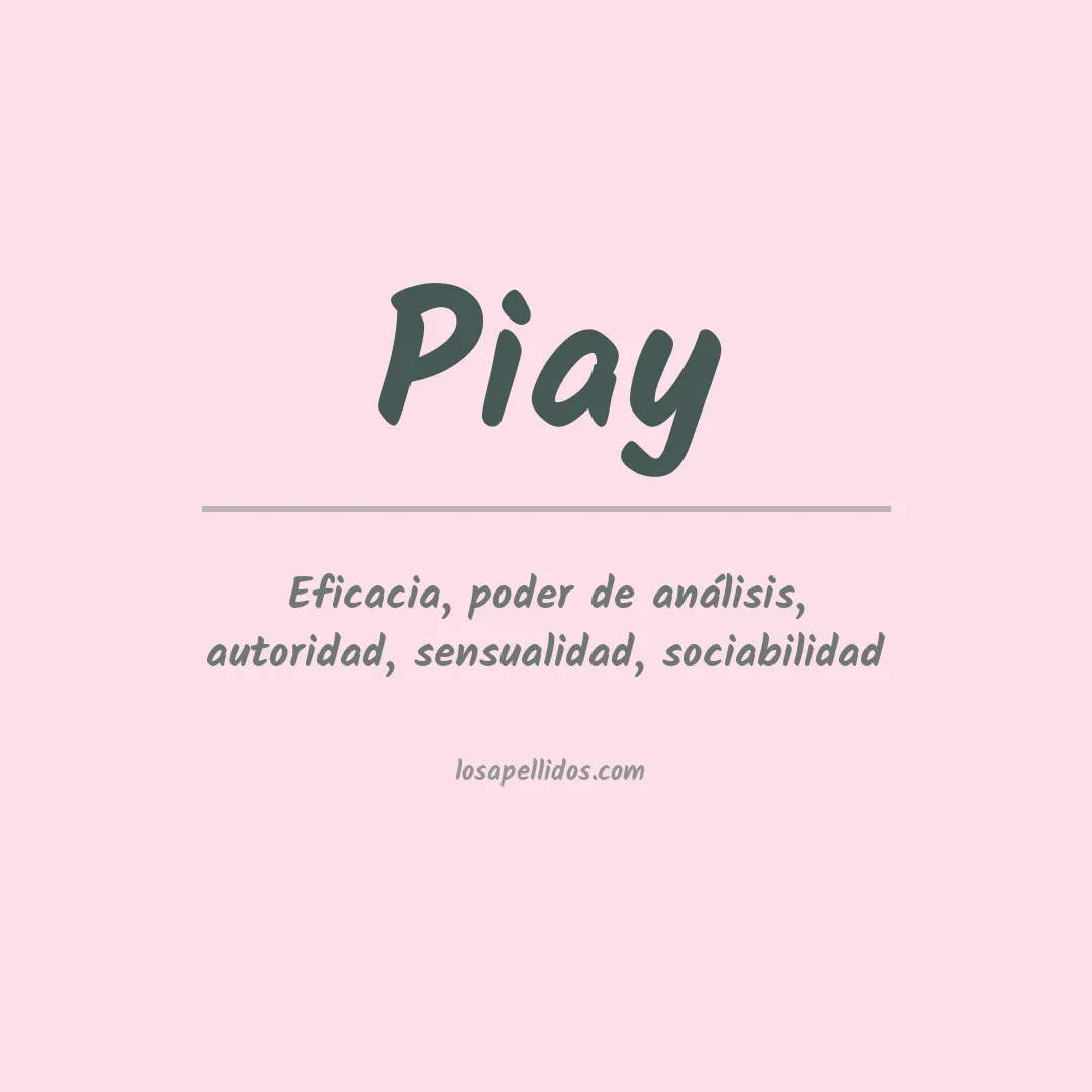 Apellido Piay