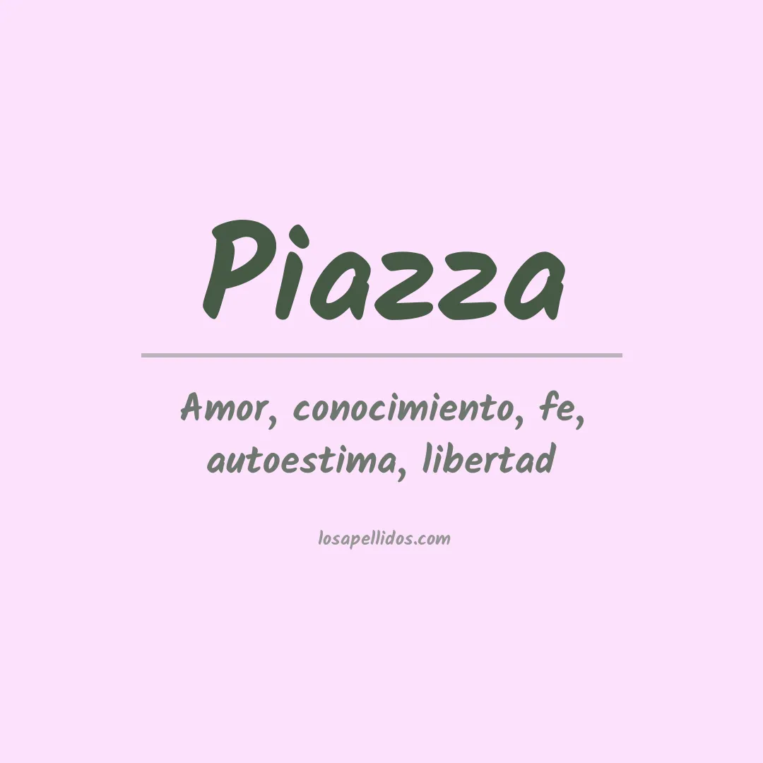 Apellido Piazza