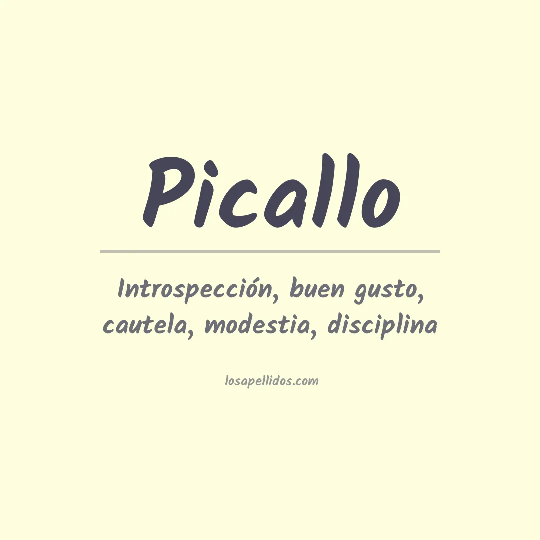 Apellido Picallo