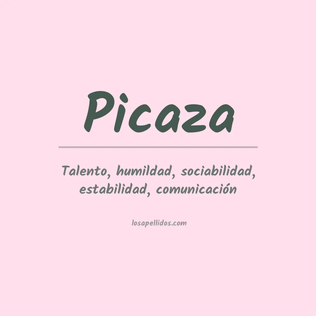 Significado del Apellido Picaza