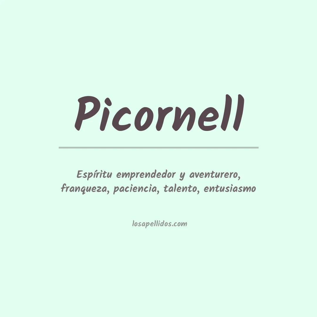 Apellido Picornell