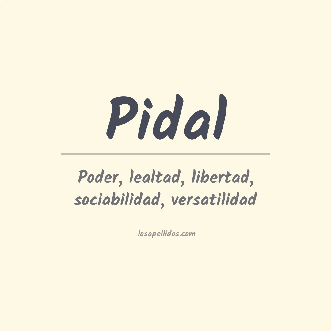 Apellido Pidal
