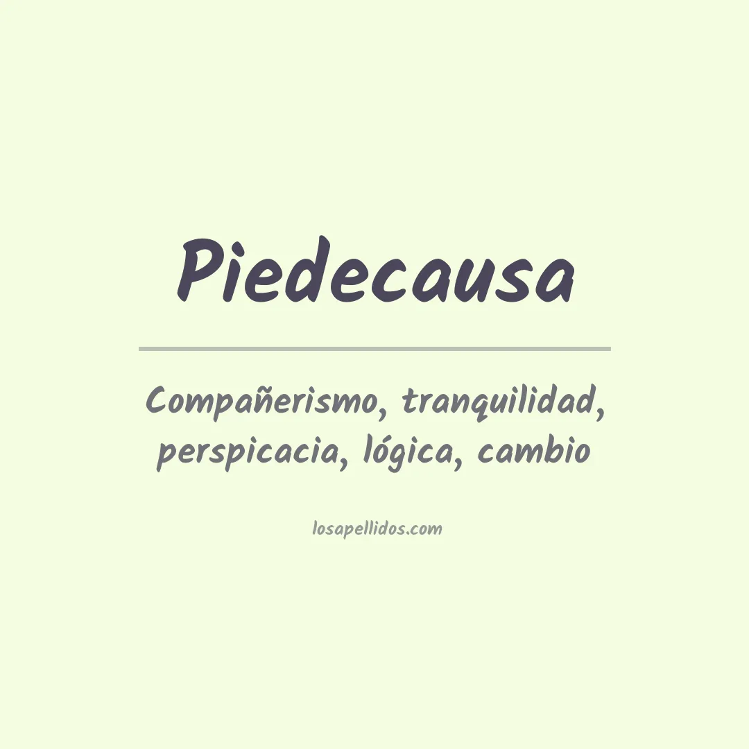 Significado del Apellido Piedecausa