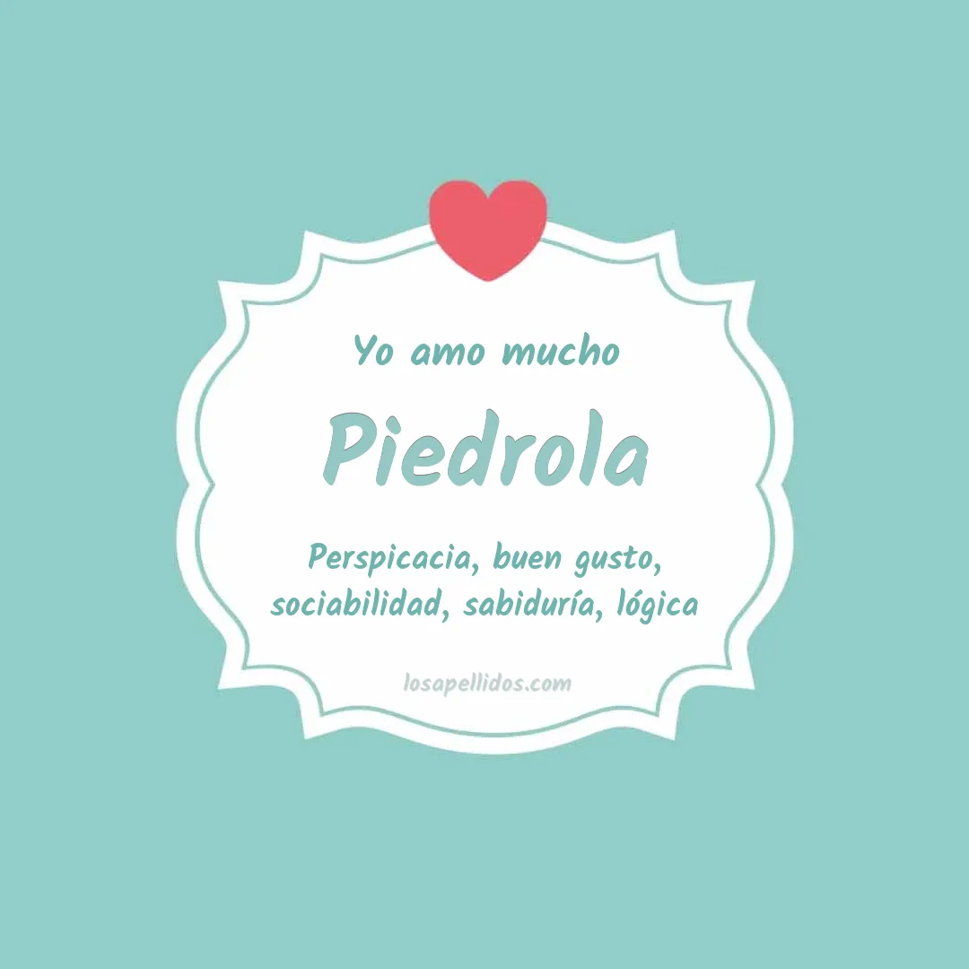 Yo amo mucho Piedrola