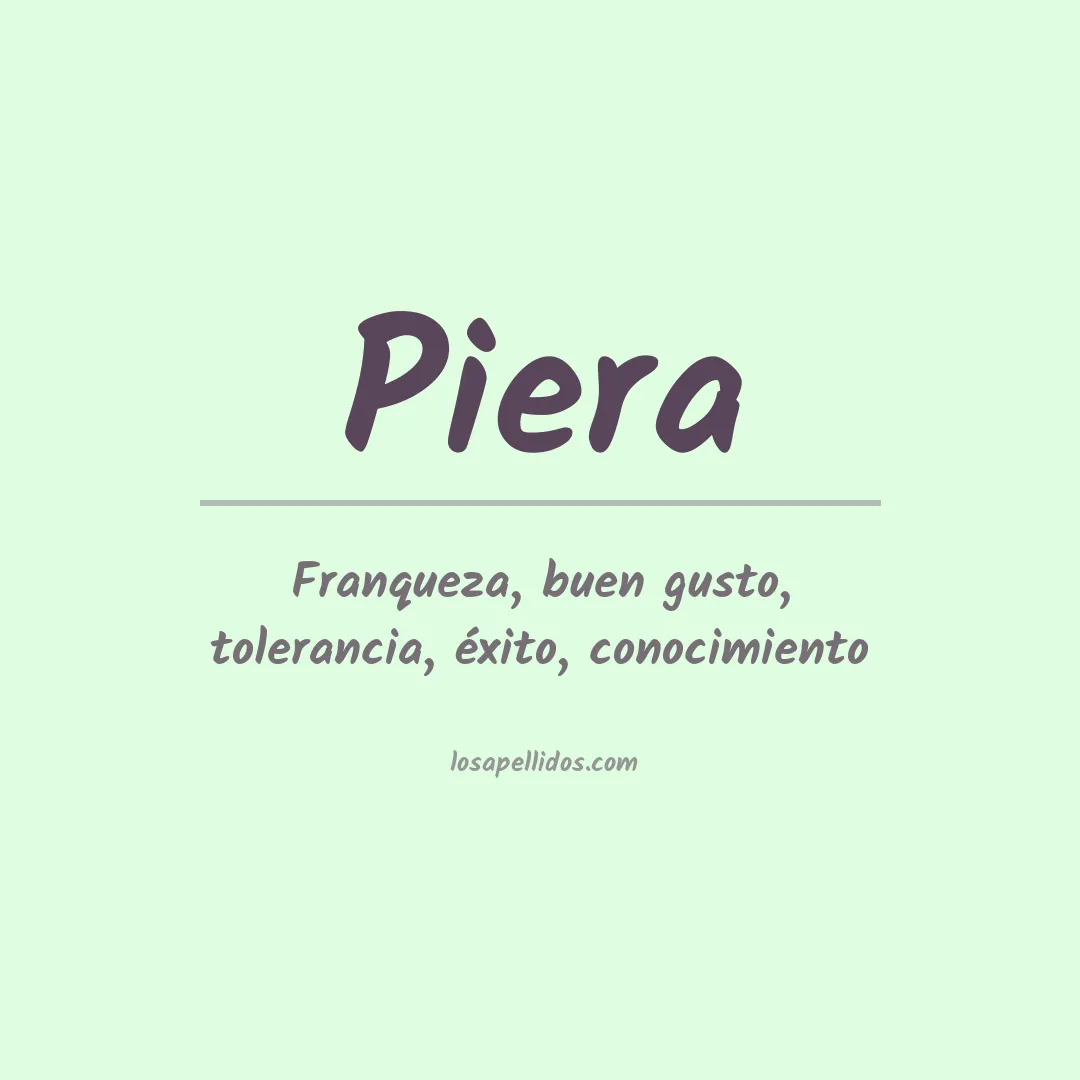 Apellido Piera