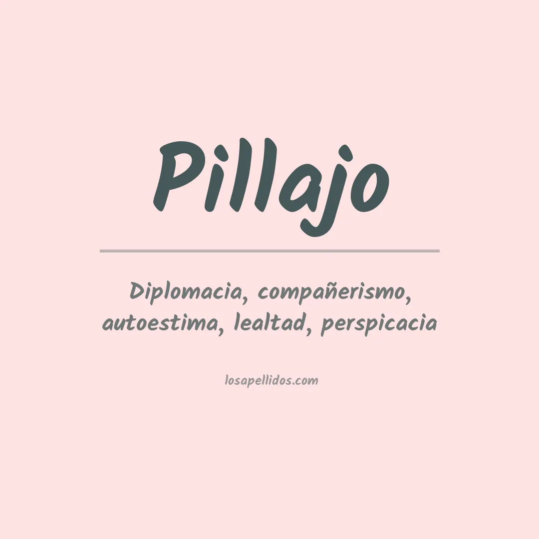 Apellido Pillajo