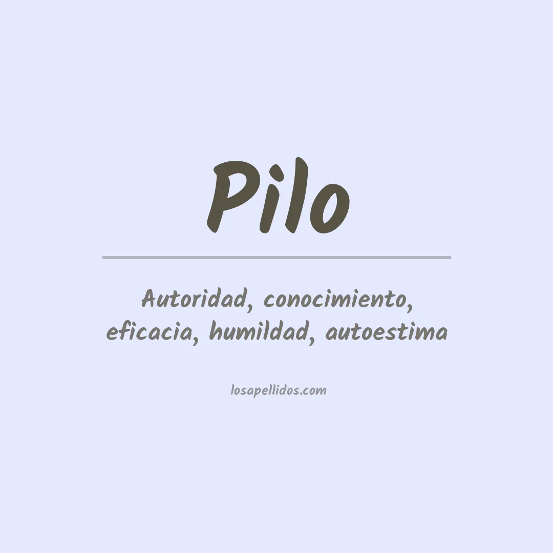 Apellido Pilo