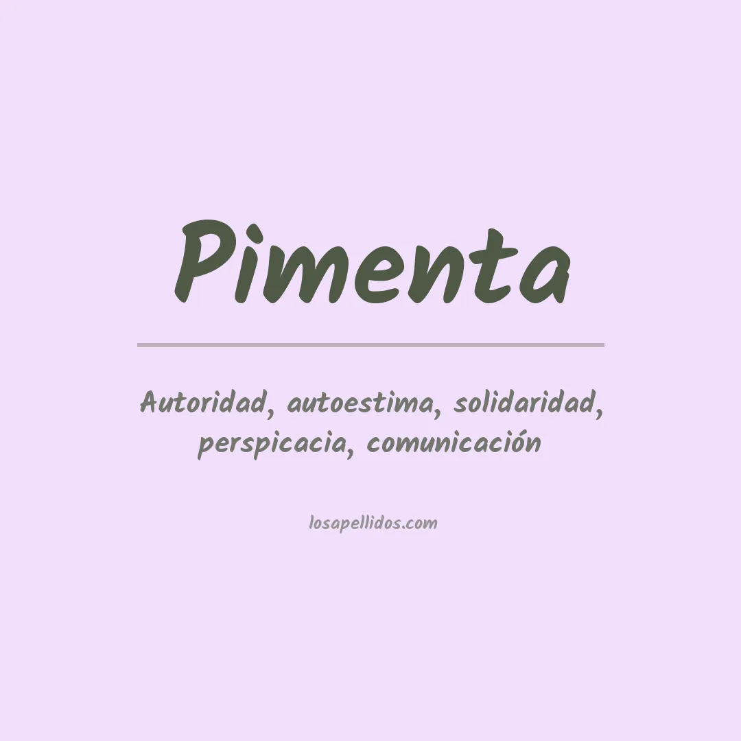 Apellido Pimenta