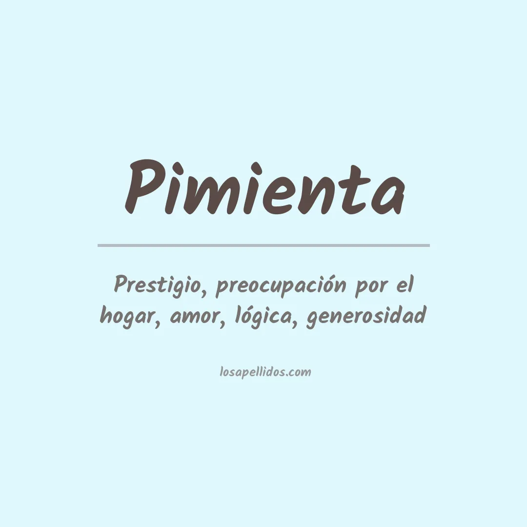 Apellido Pimienta