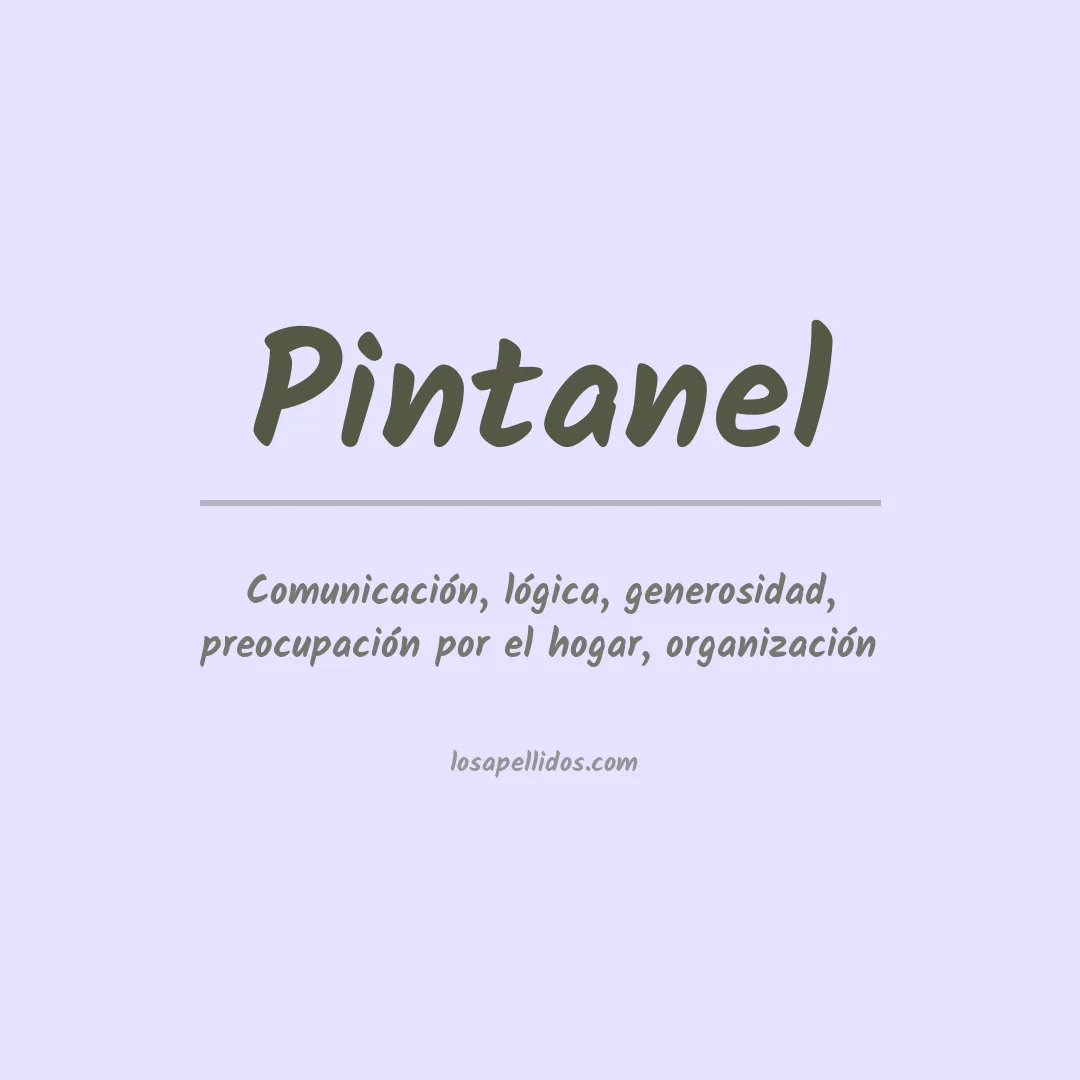 Significado del Apellido Pintanel