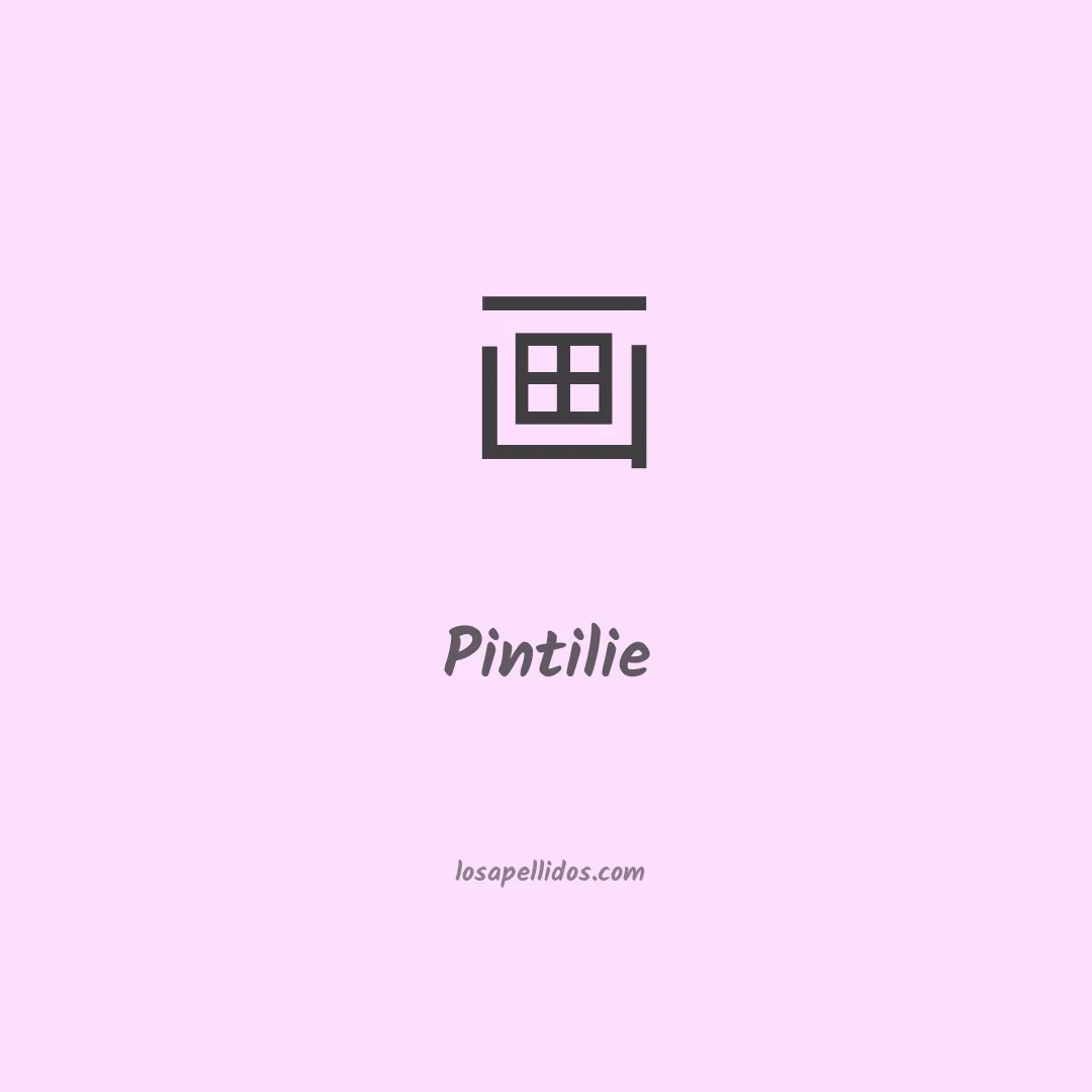 Pintilie en chino