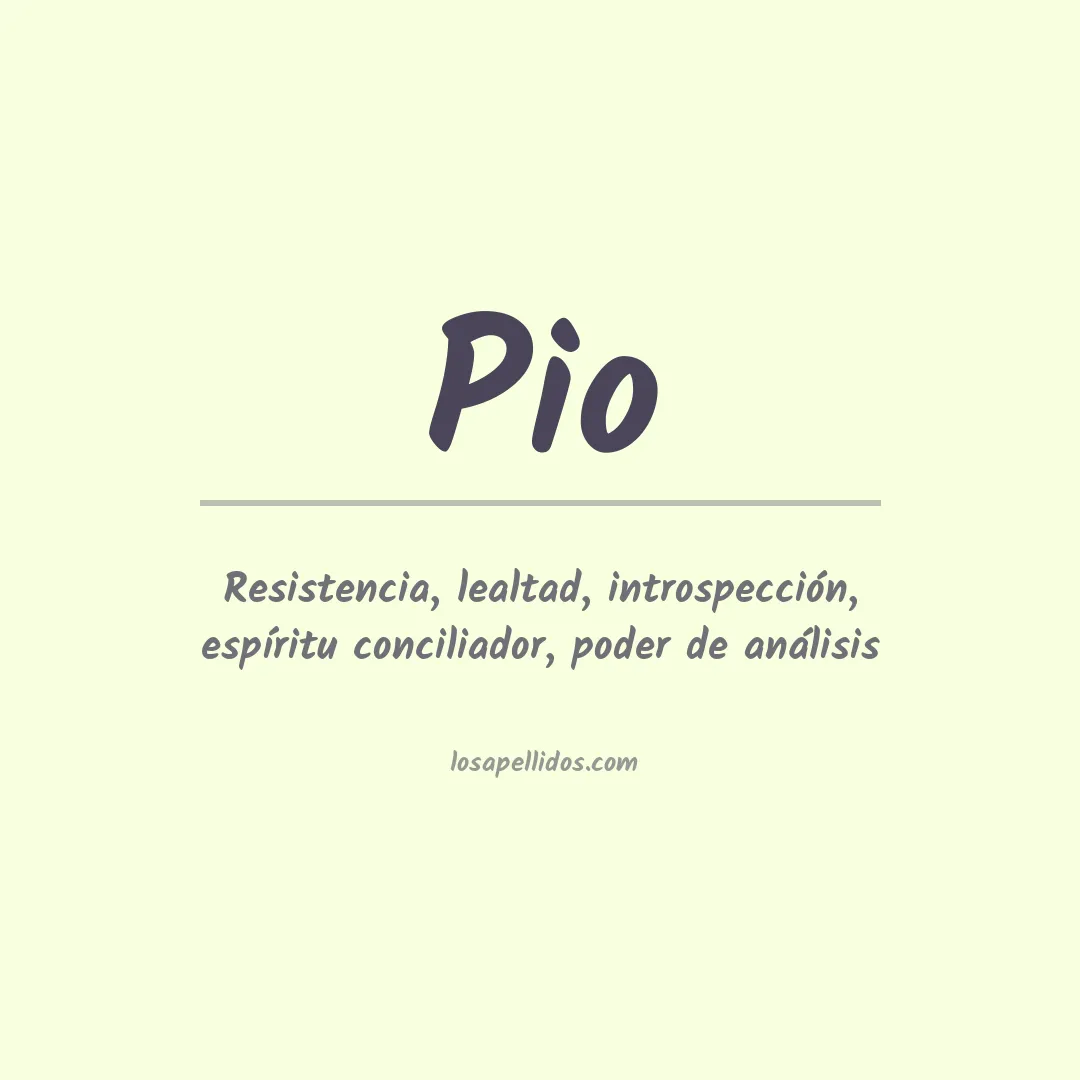 Apellido Pio