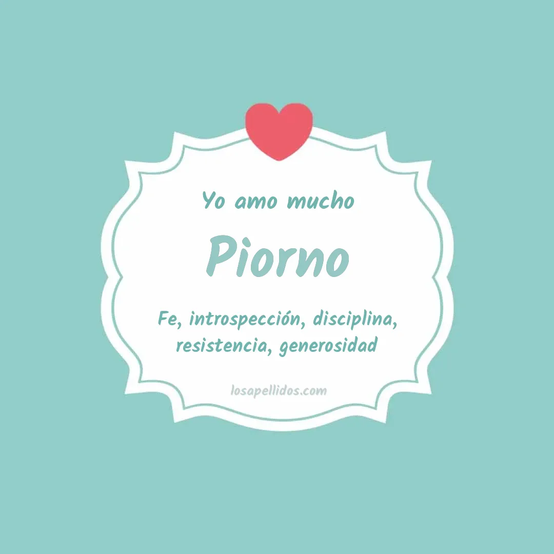 Yo amo mucho Piorno