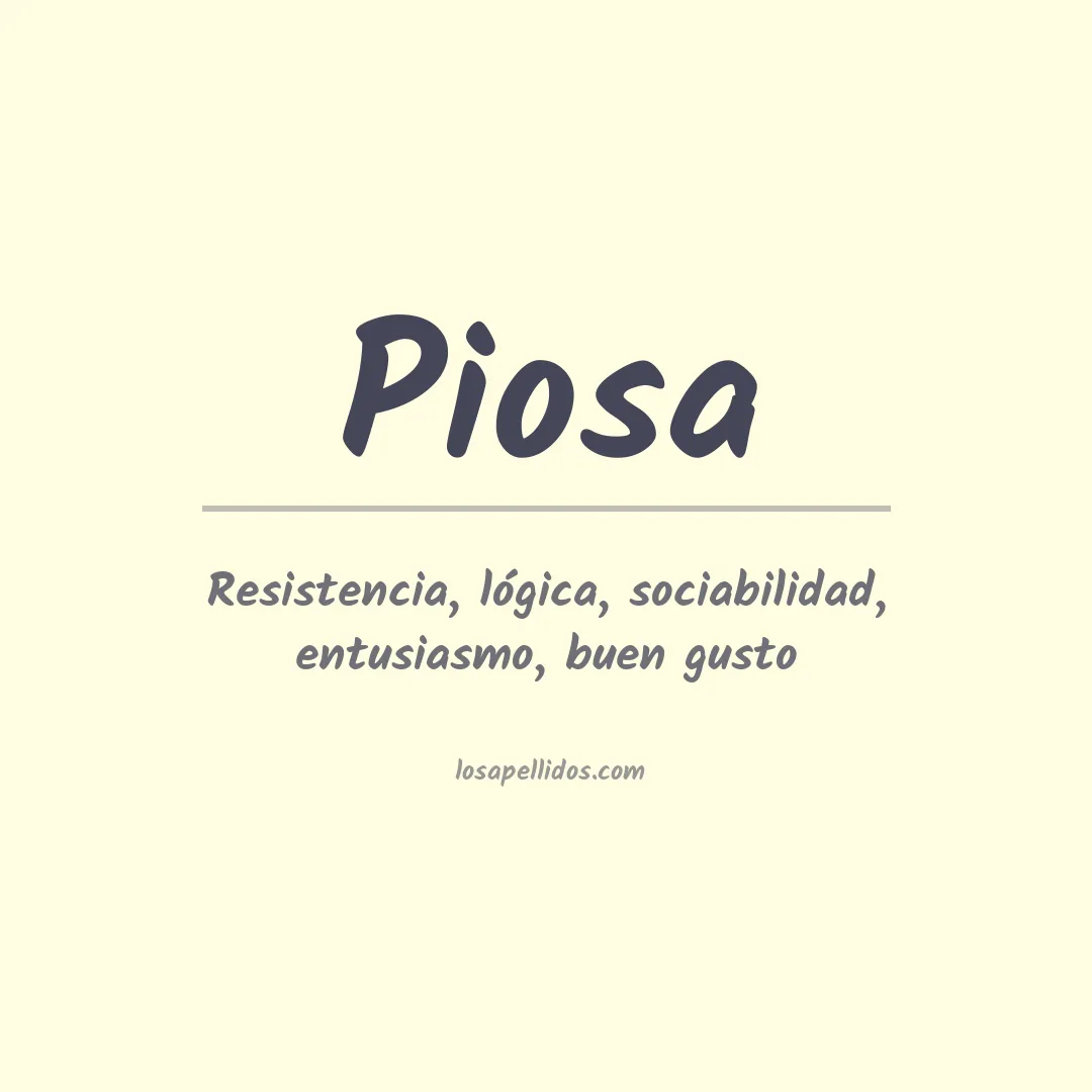 Apellido Piosa
