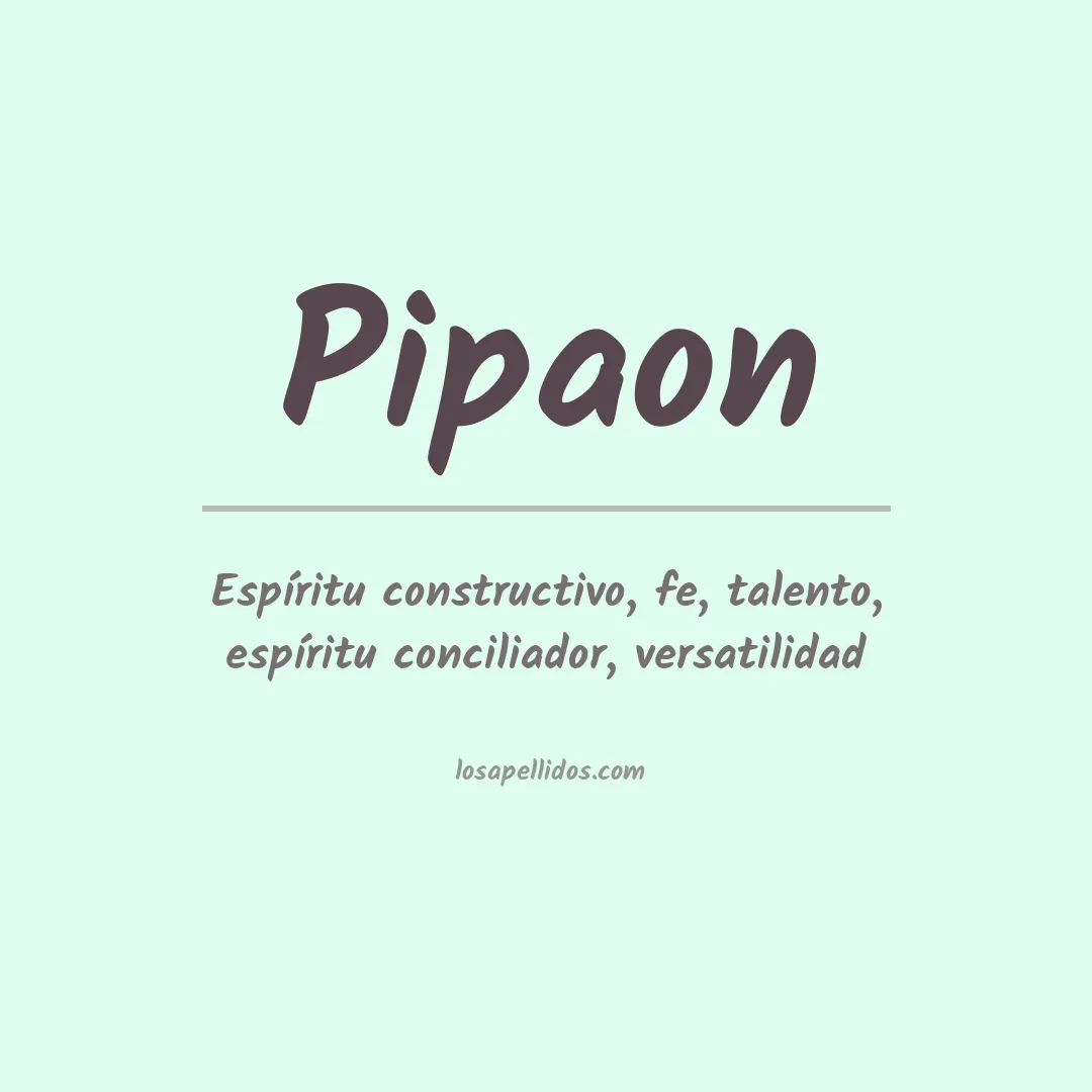 Apellido Pipaon
