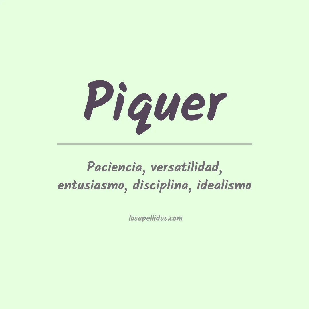 Apellido Piquer