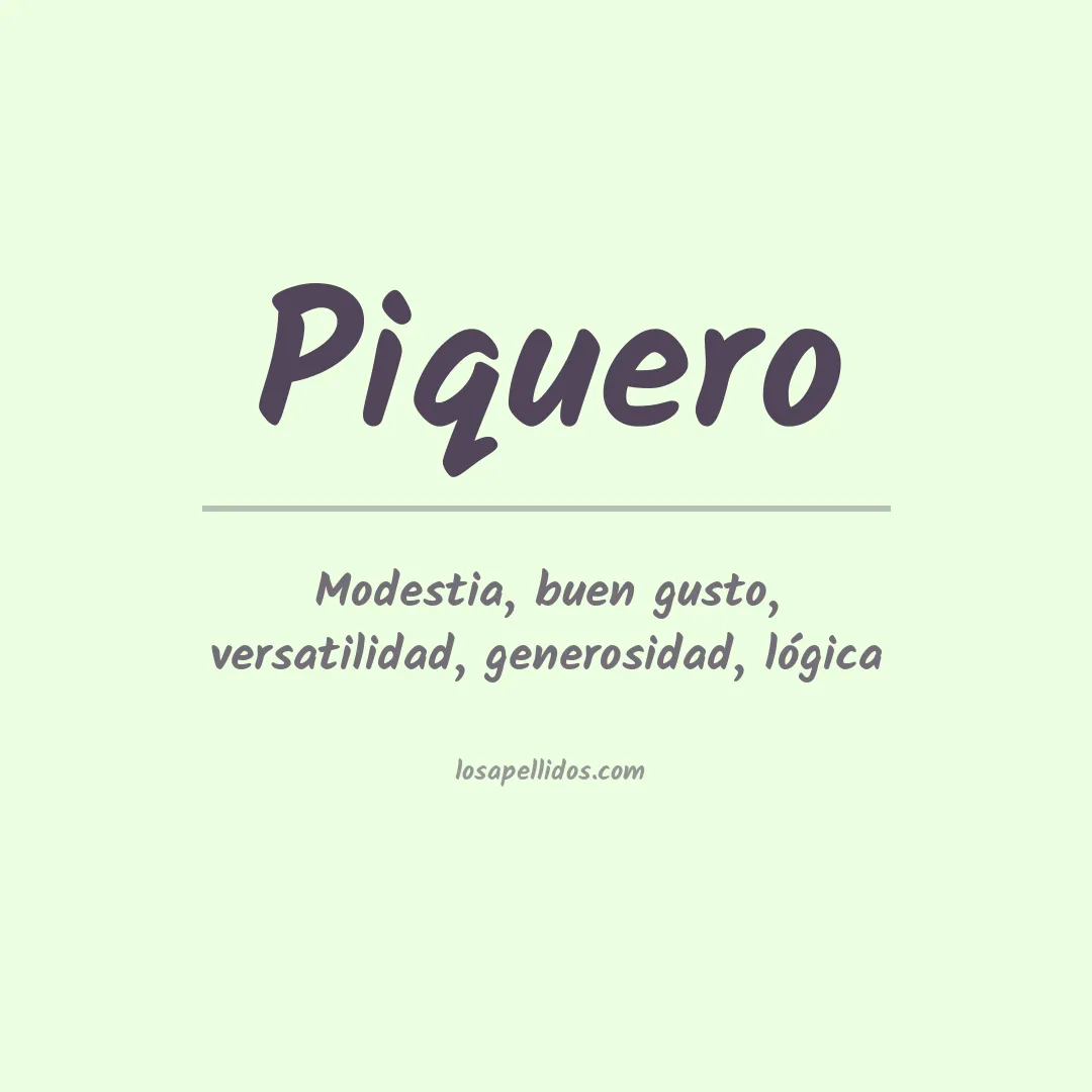 Apellido Piquero