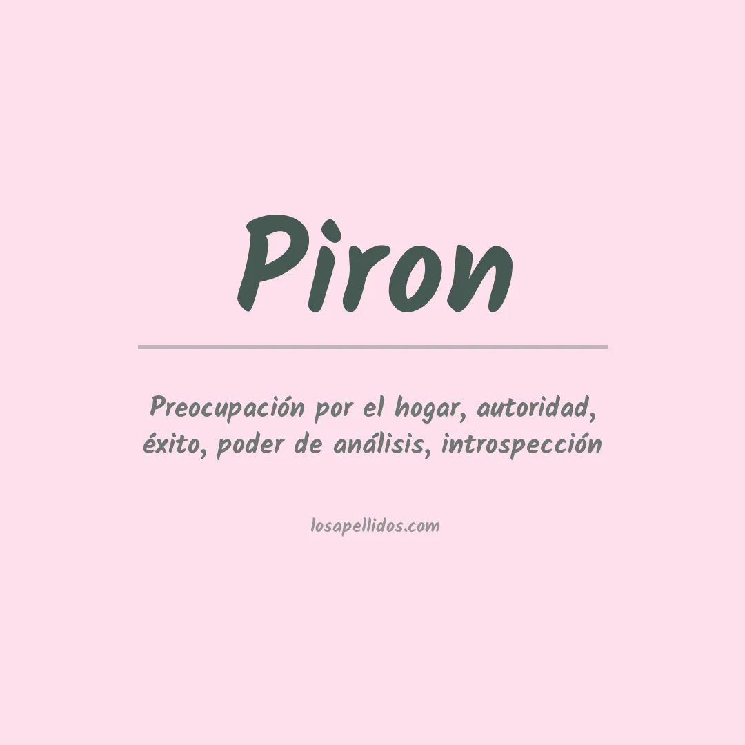 Apellido Piron