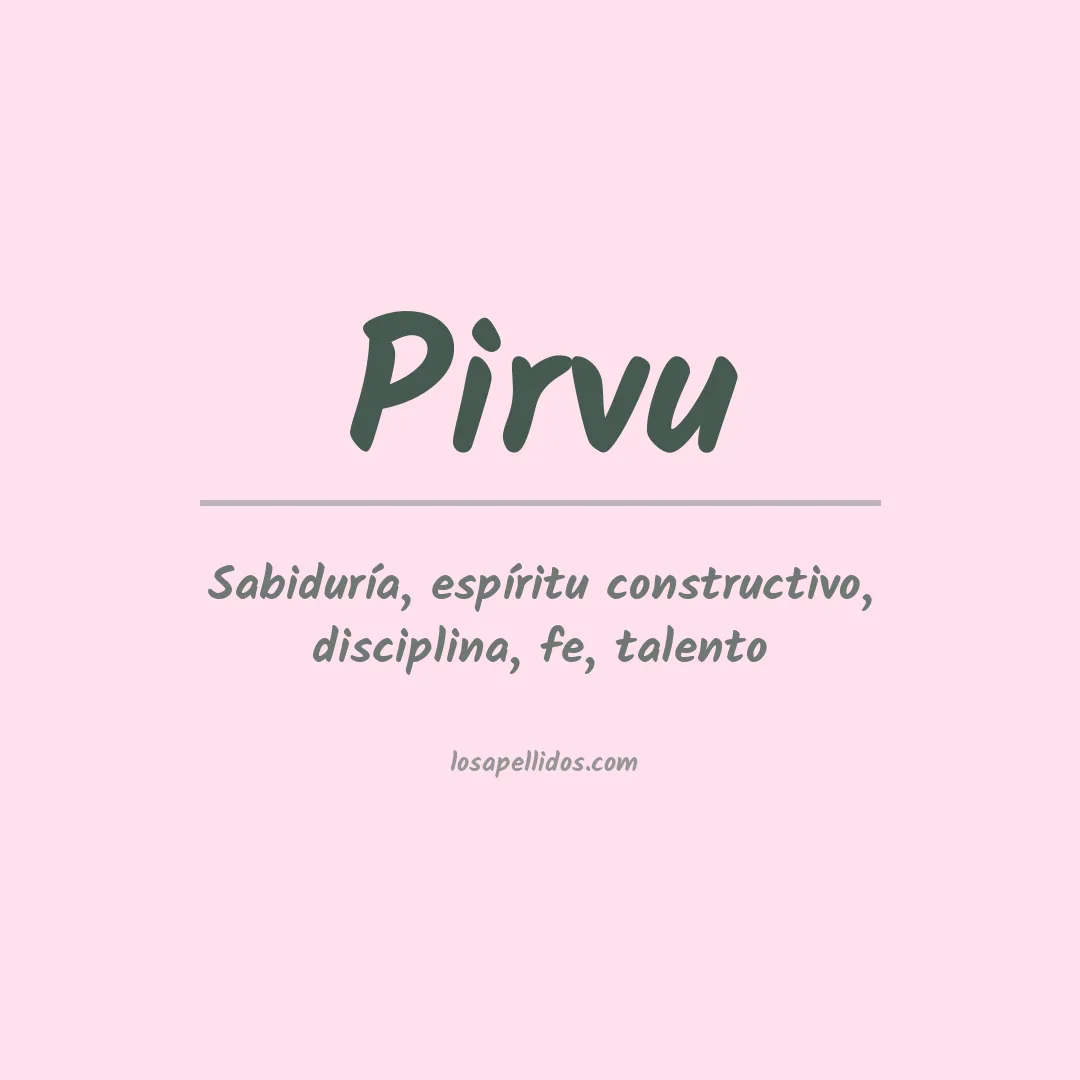 Apellido Pirvu