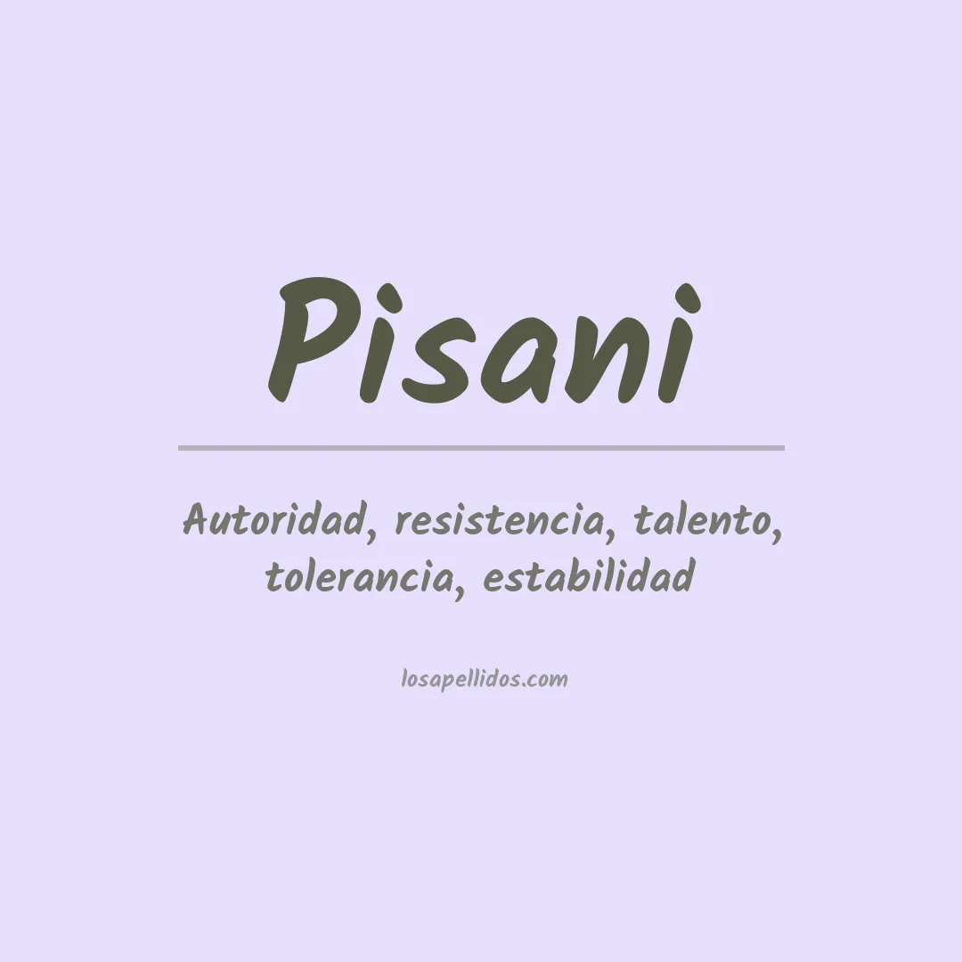 Apellido Pisani