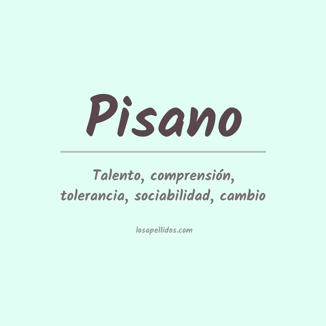 Apellido Pisano