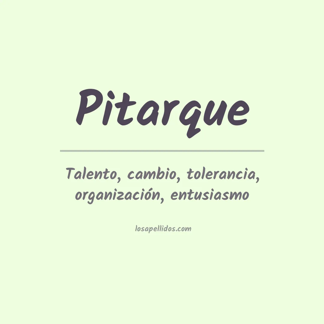 Apellido Pitarque