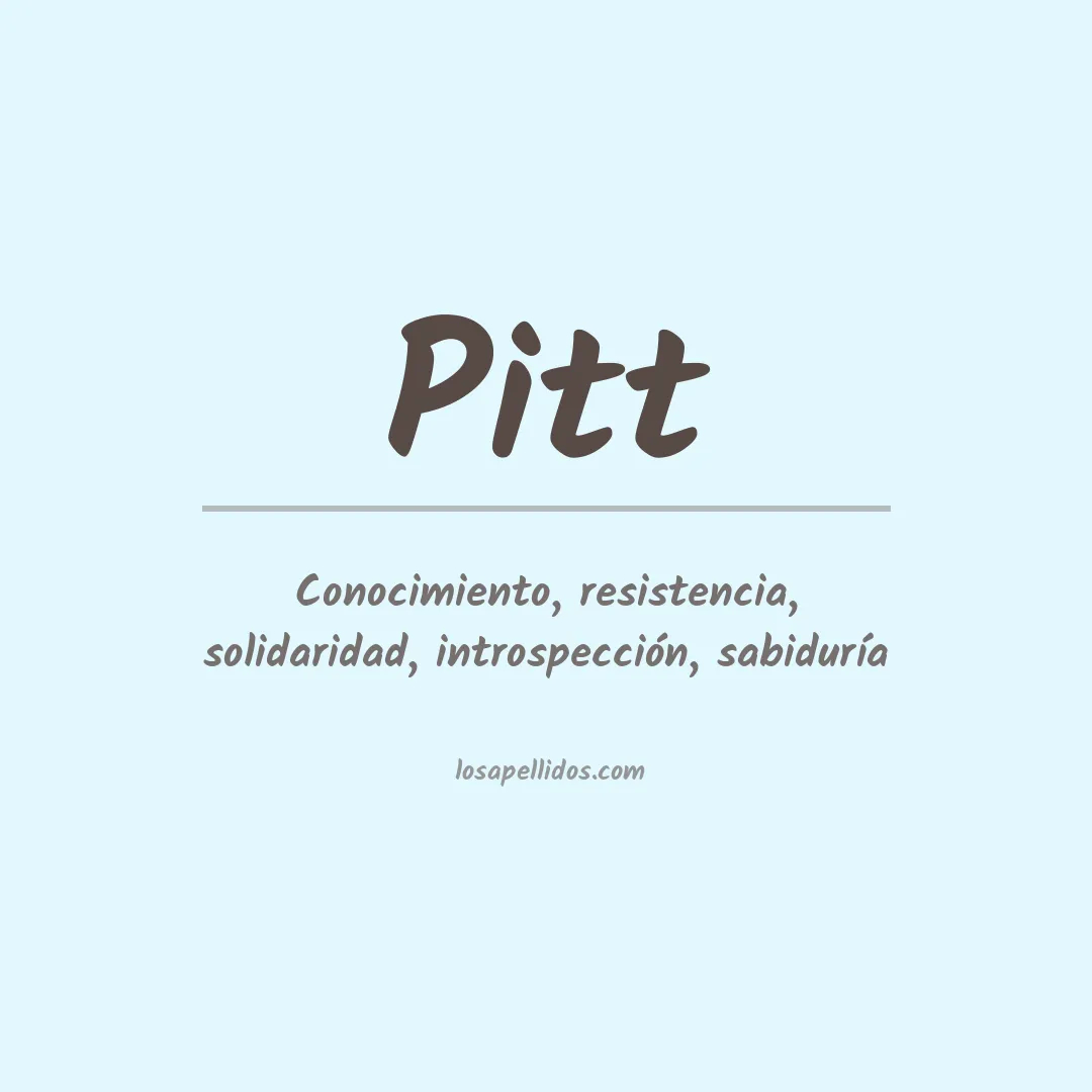 Apellido Pitt