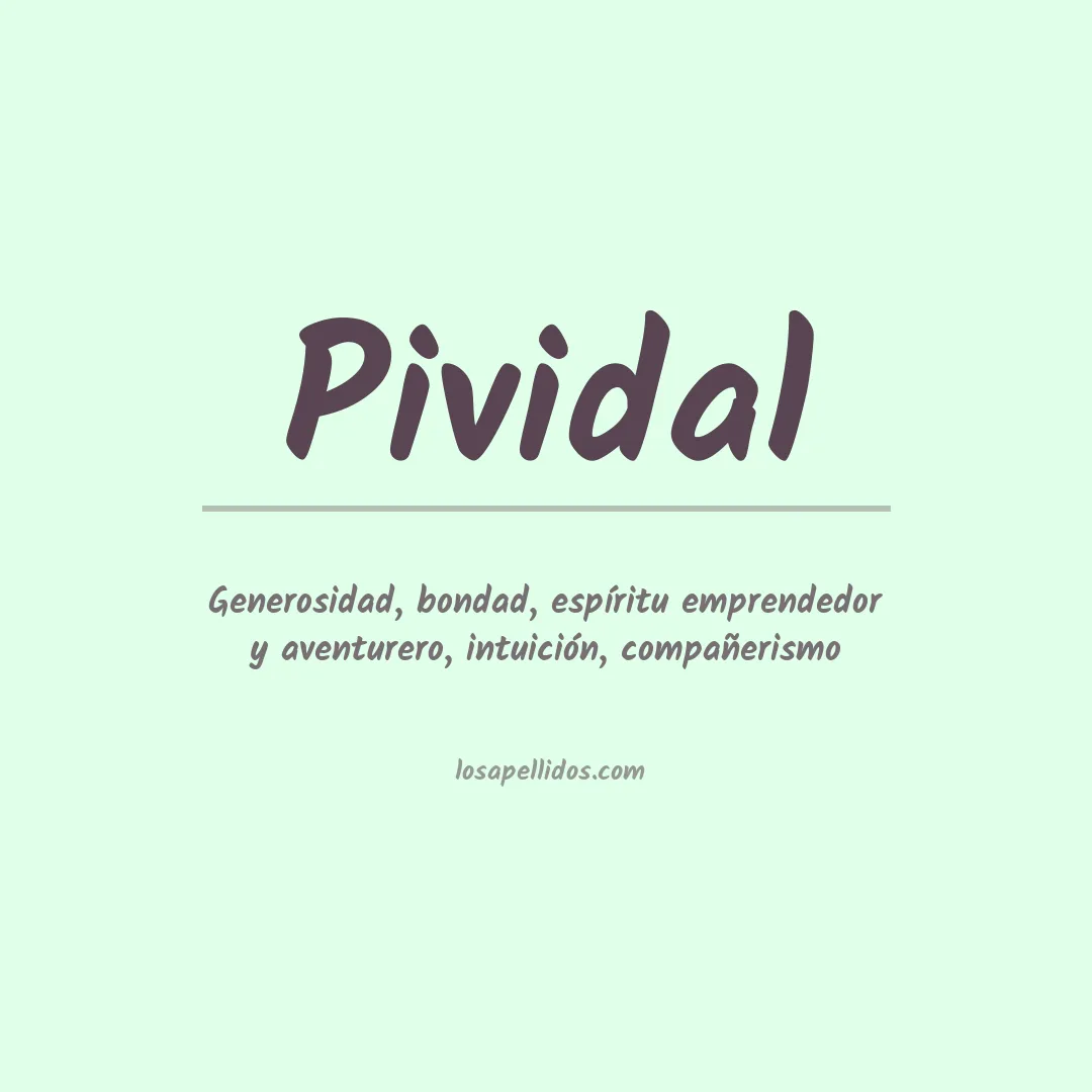 Apellido Pividal
