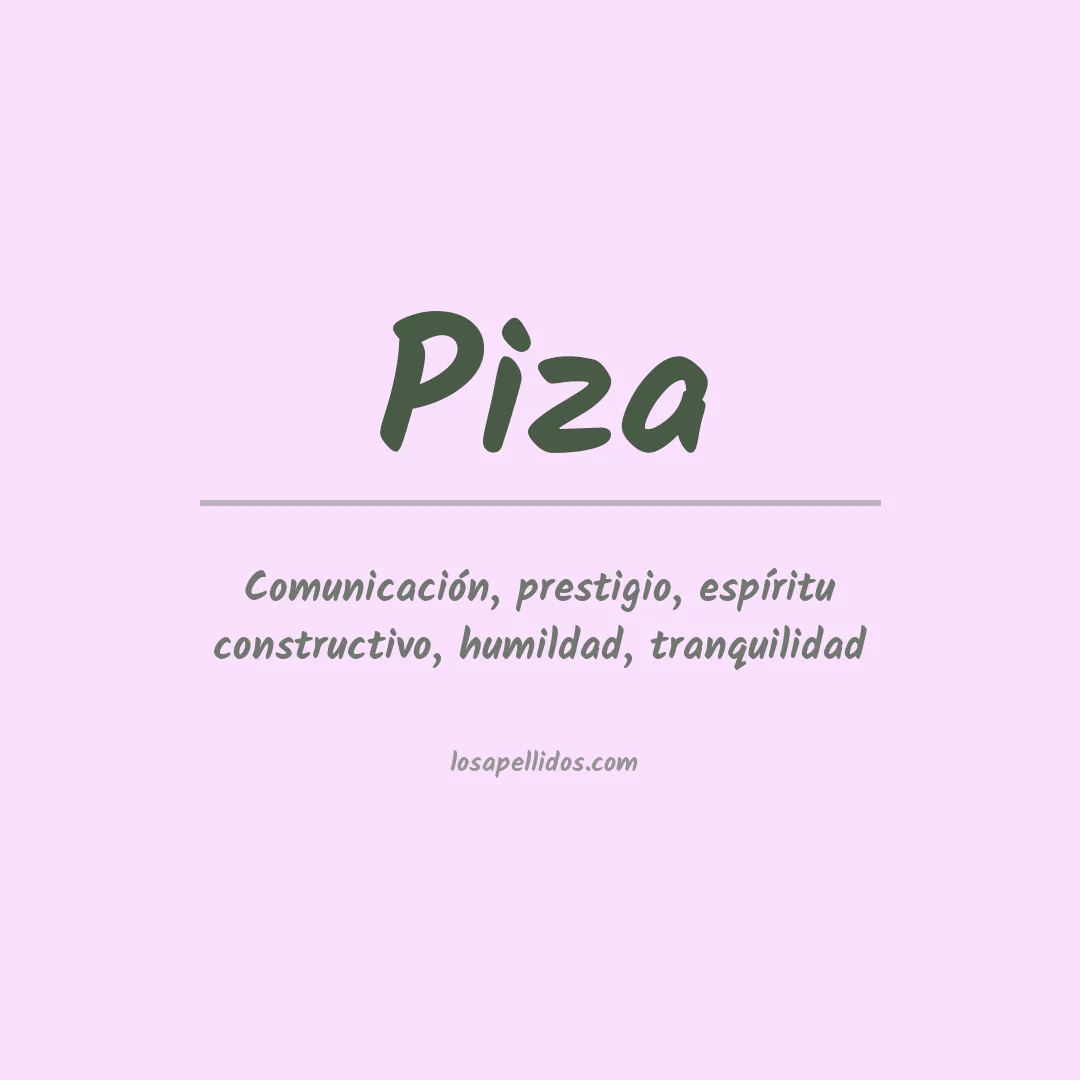 Apellido Piza