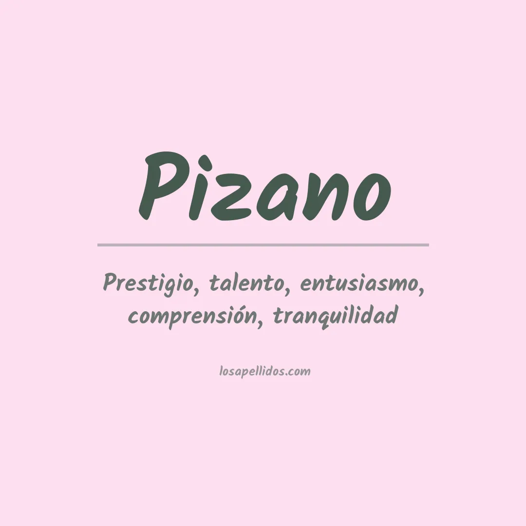 Apellido Pizano