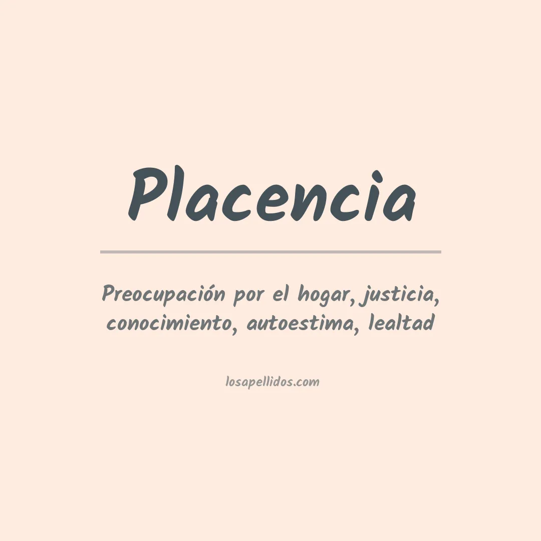 Apellido Placencia