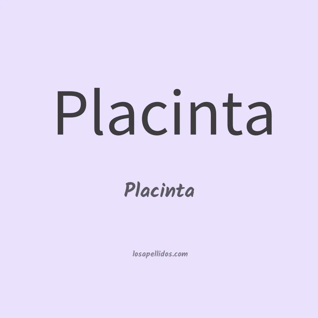 Placinta en chino