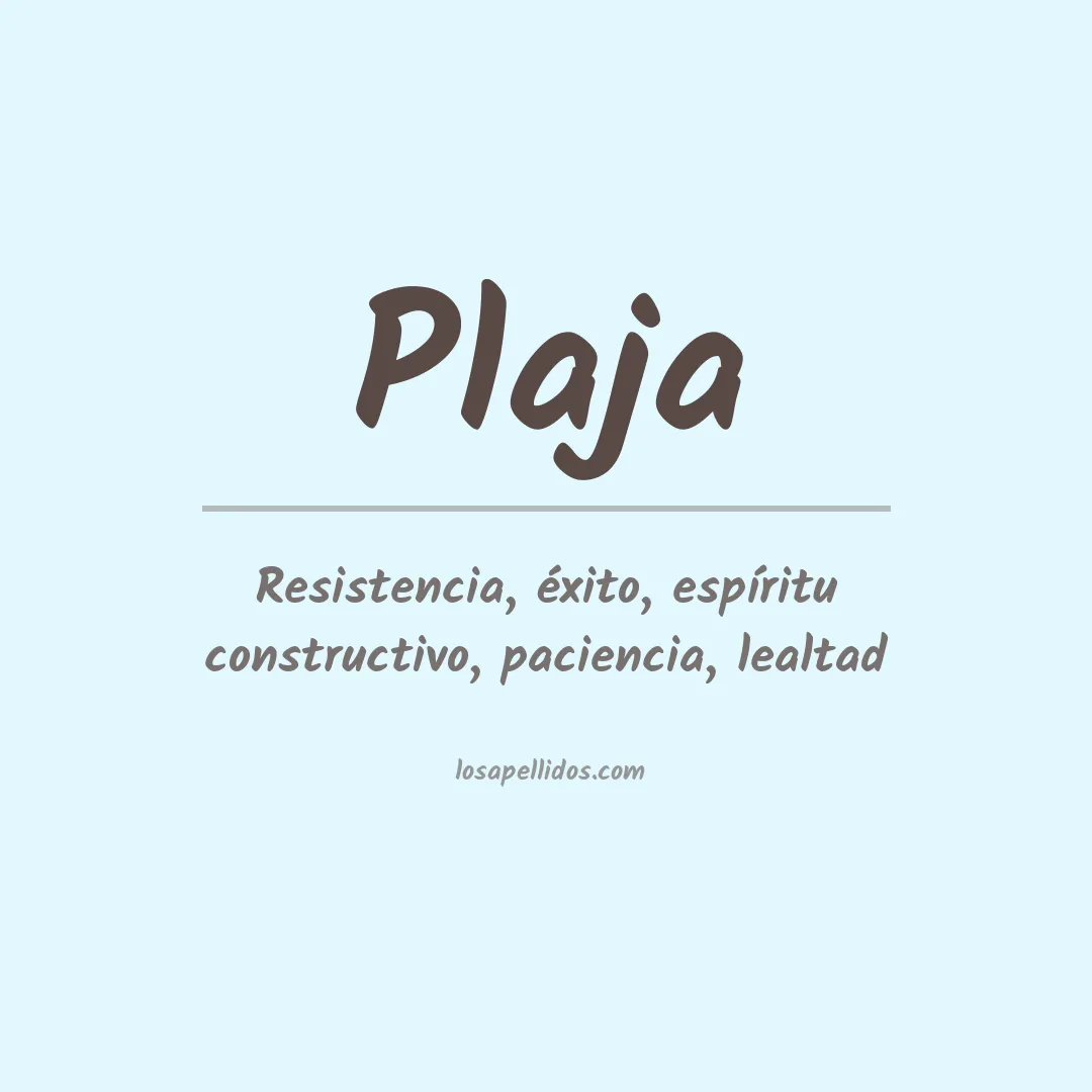 Apellido Plaja