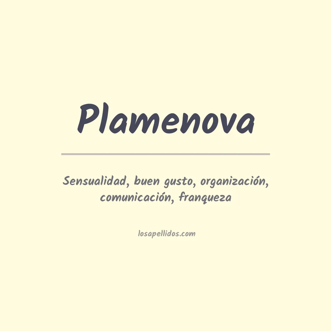 Apellido Plamenova