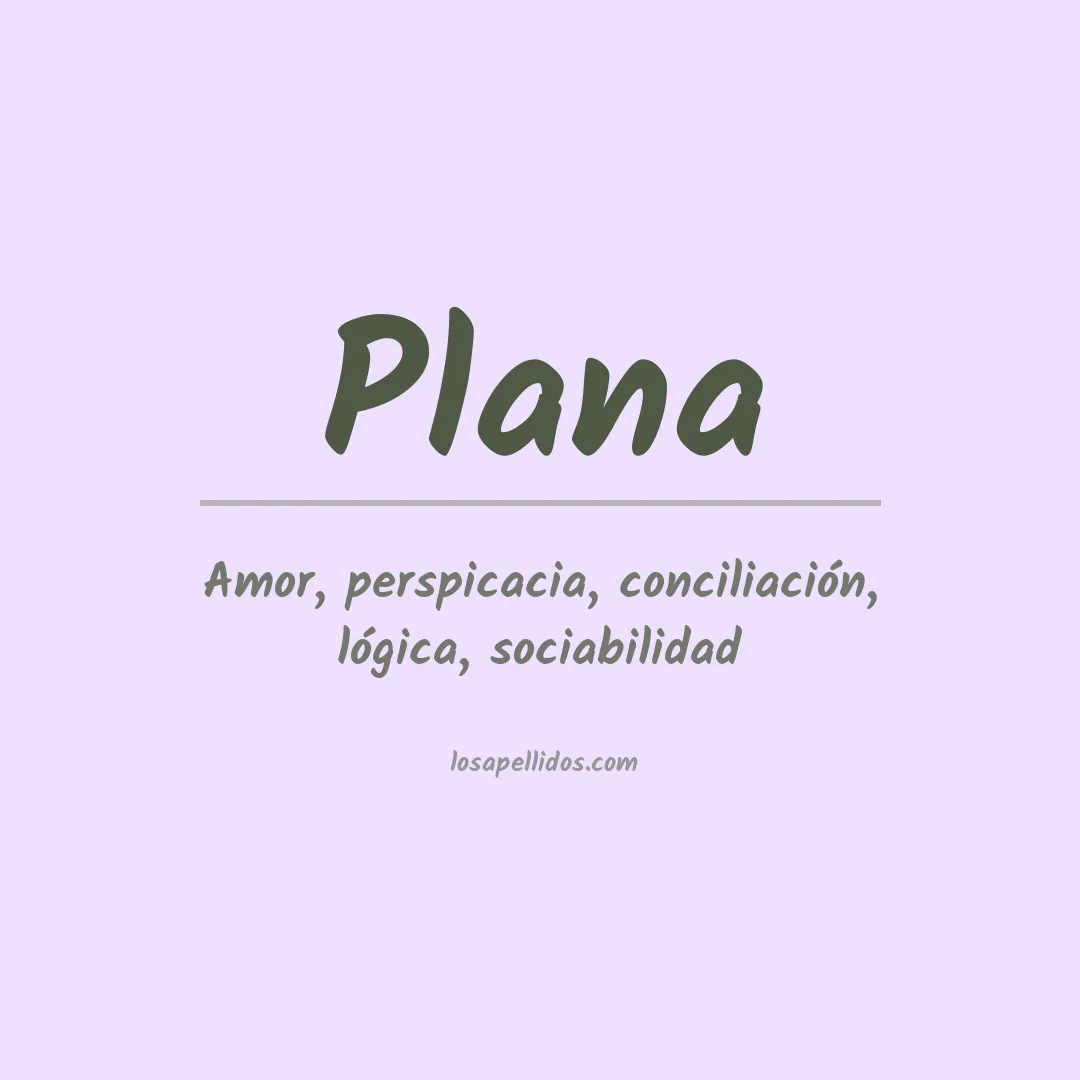 Apellido Plana
