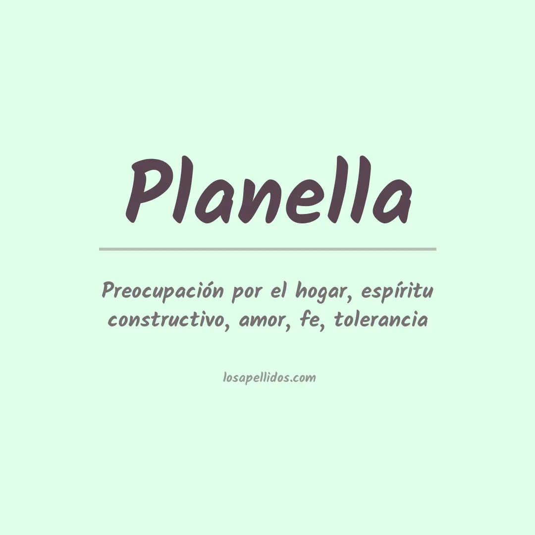 Apellido Planella