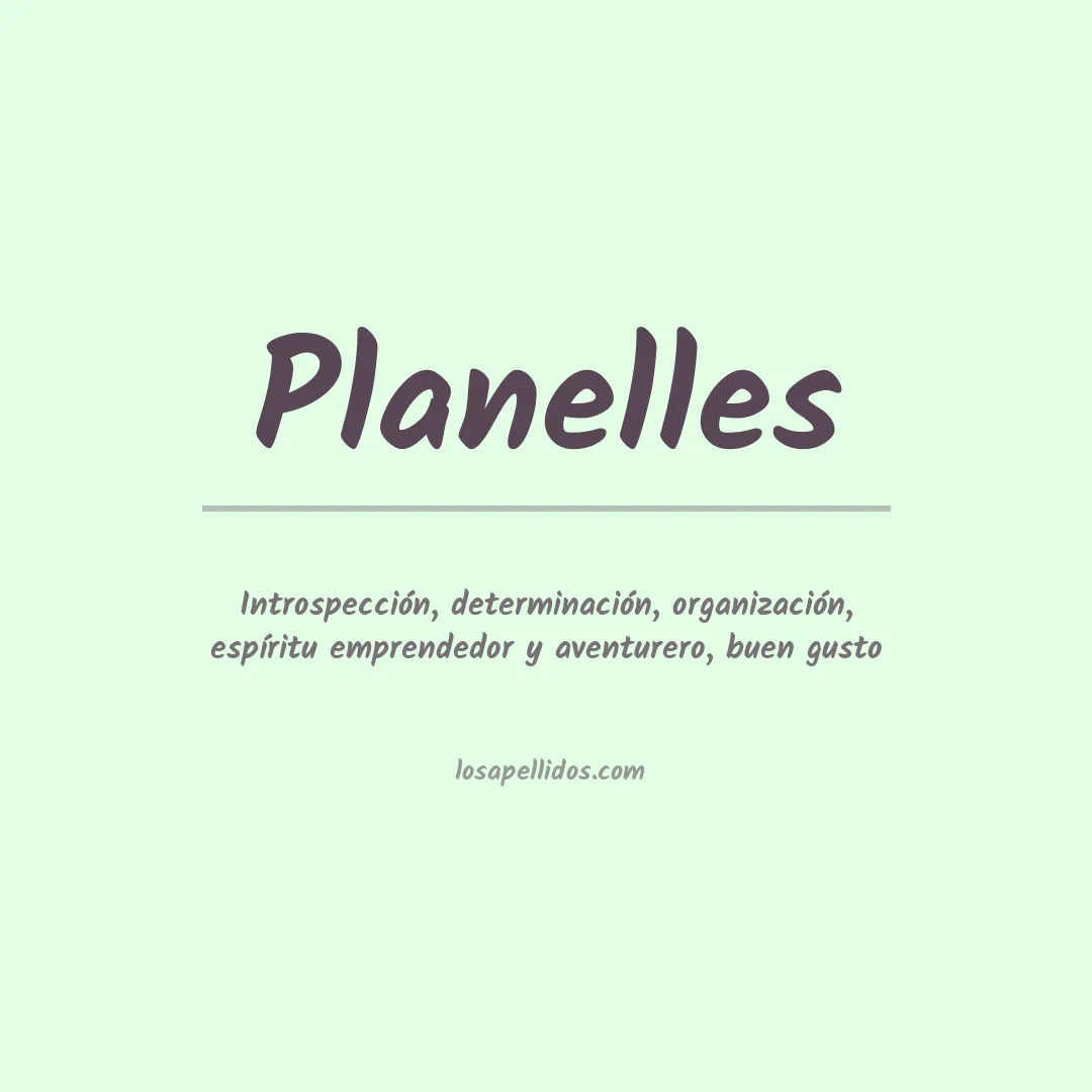Apellido Planelles