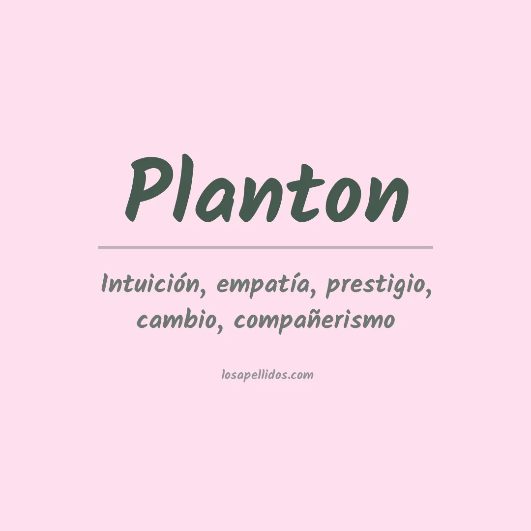 Apellido Planton