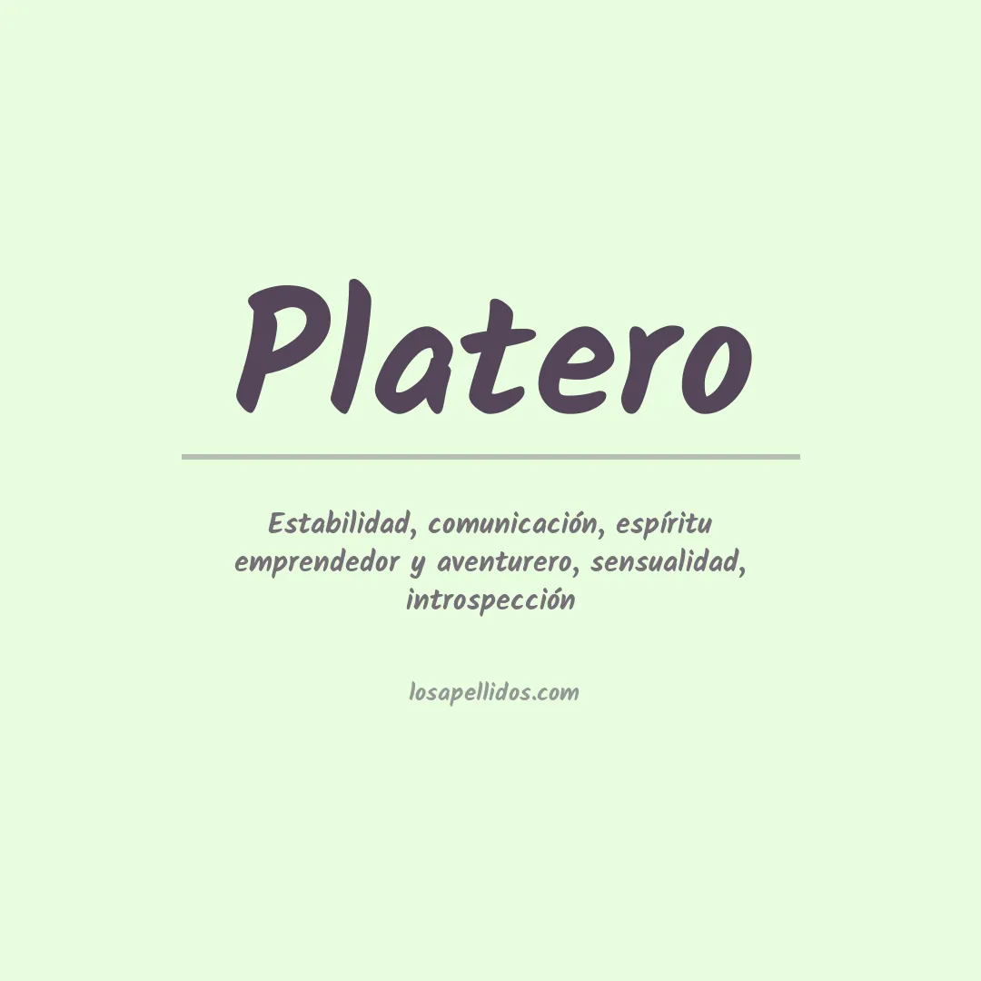 Apellido Platero