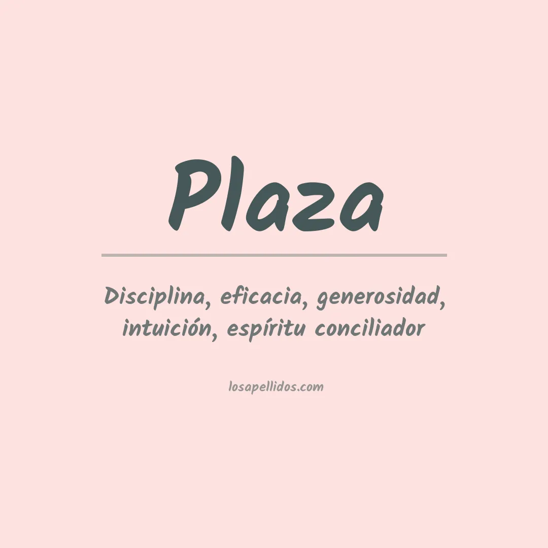 Apellido Plaza