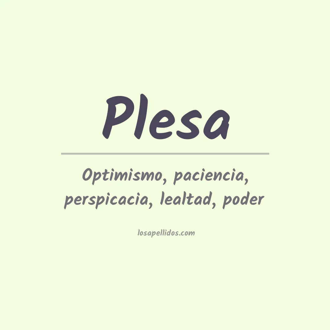 Apellido Plesa