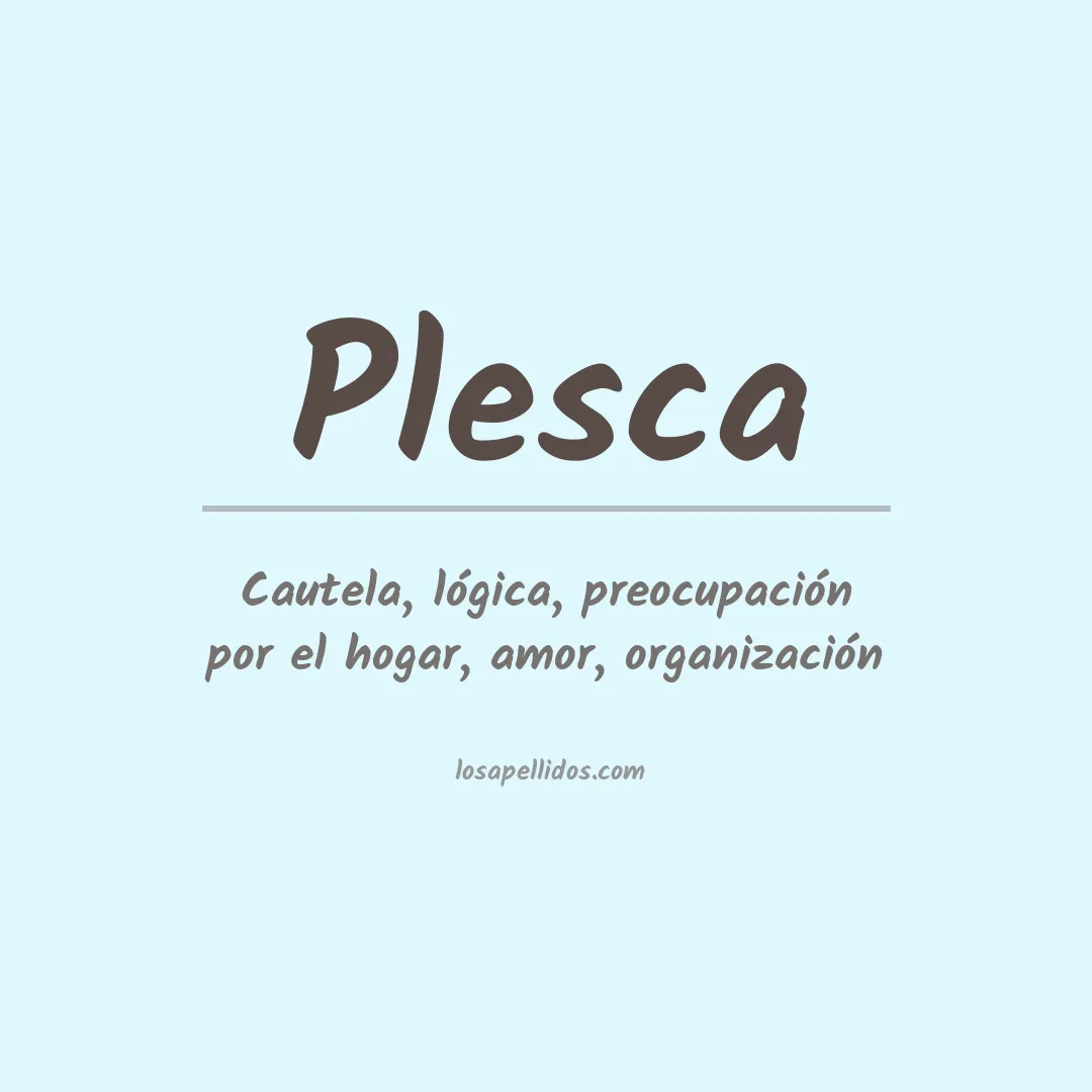 Apellido Plesca