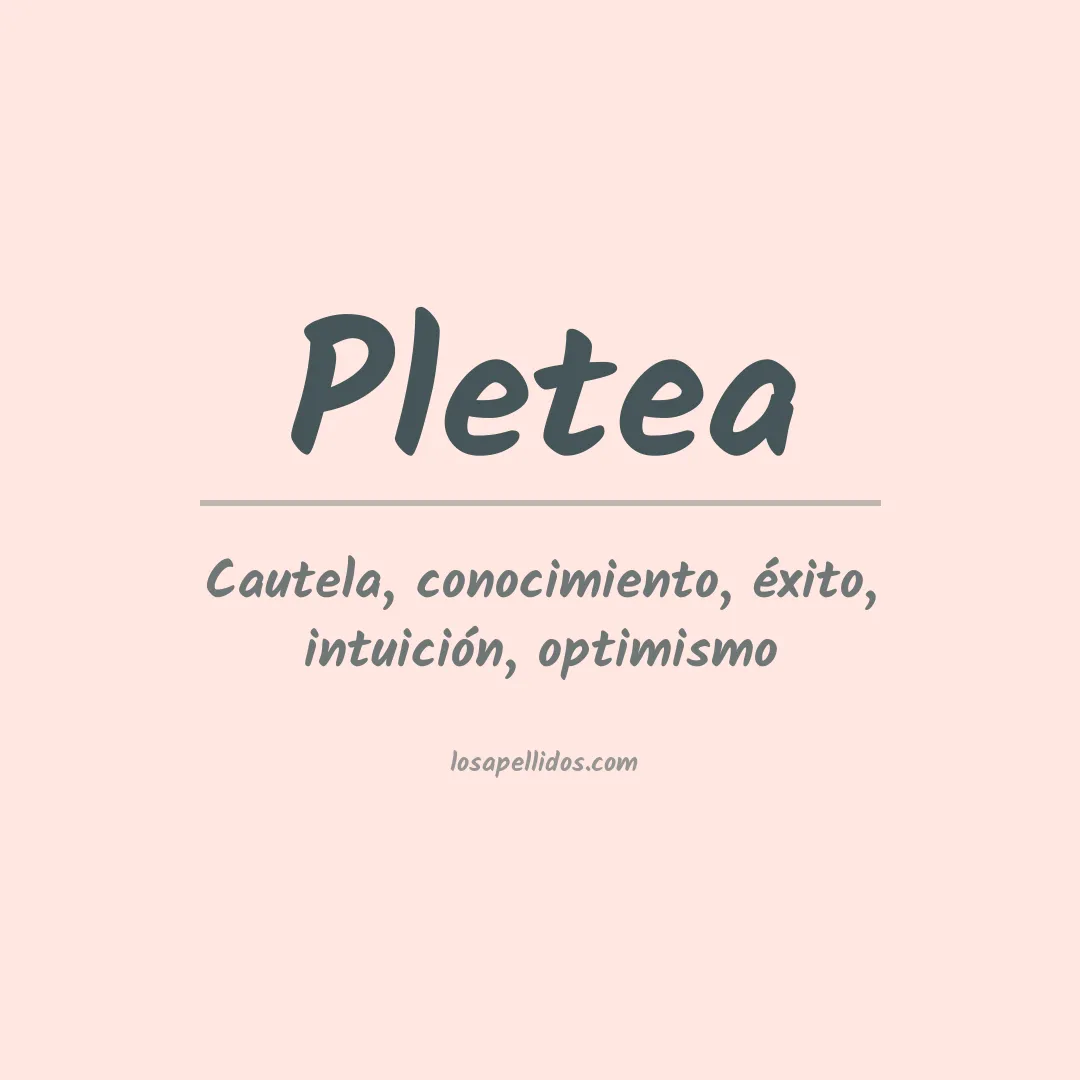 Apellido Pletea