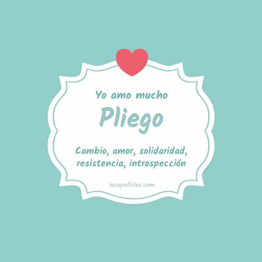 Yo amo mucho Pliego