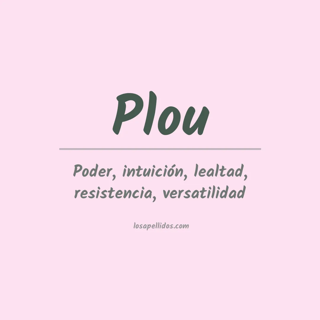 Apellido Plou
