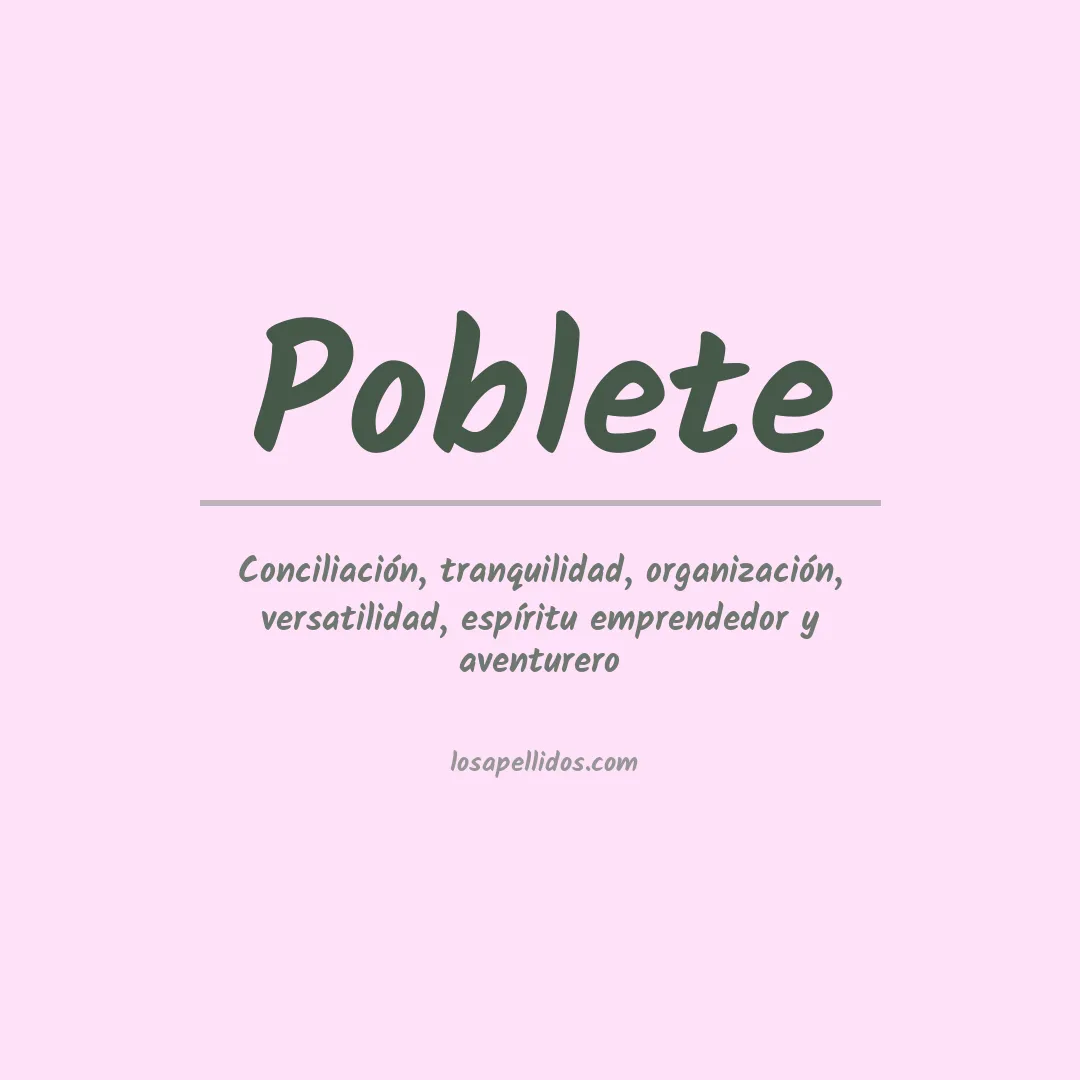 Apellido Poblete