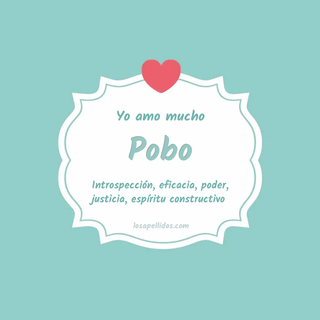 Yo amo mucho Pobo