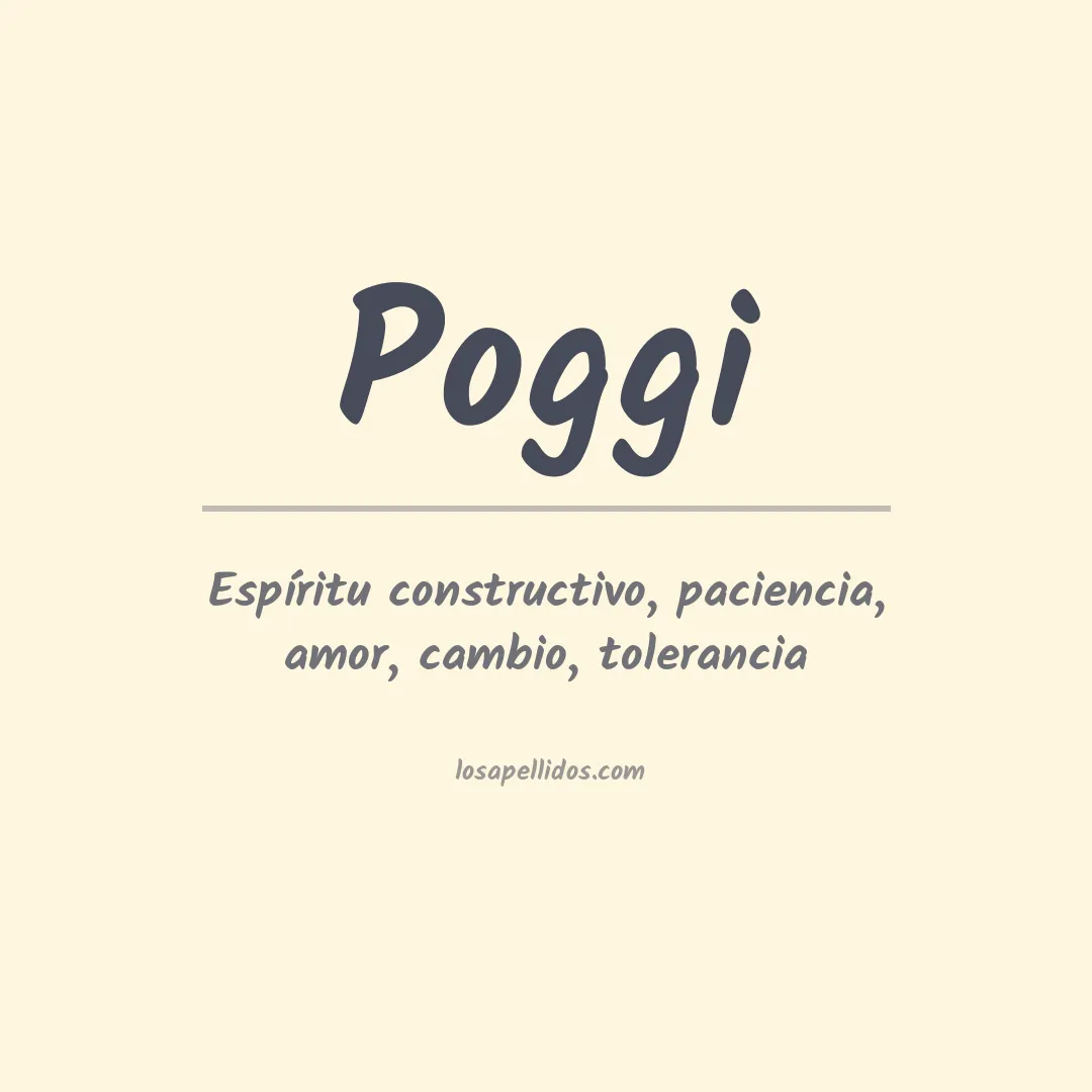 Apellido Poggi
